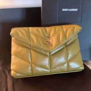 Gorgeous and rare Olive YSL clutch!!!!